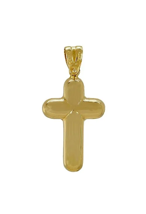 Cruz en oro 18K formas redondeadas 037_X11911