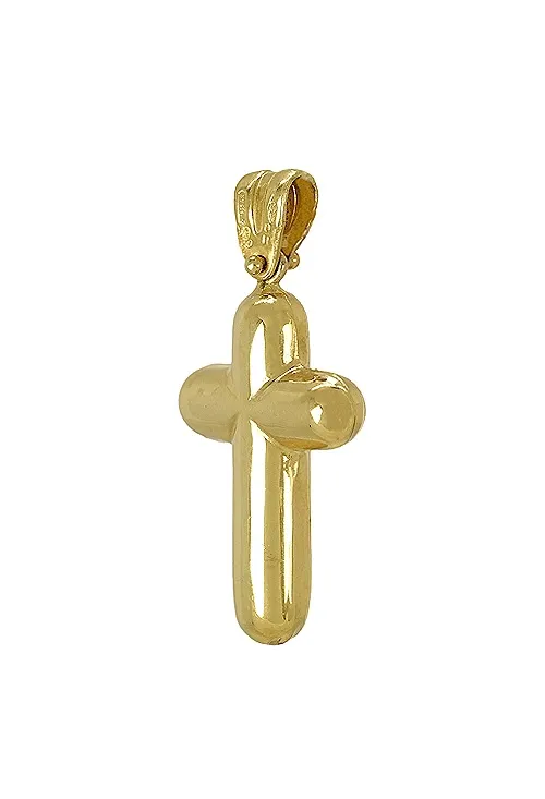 Cruz en oro 18K formas redondeadas 037_X11911