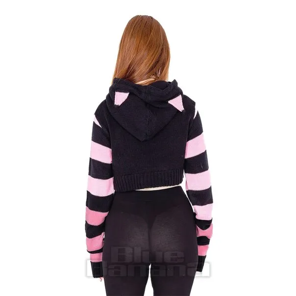 Cupcake Cult Lindo Kitty Soodie (Negro/Rosa)