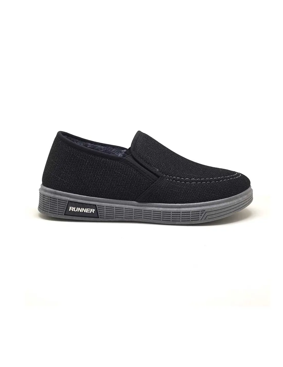 DAVS ZAPATILLA HOMBRE BORREGUITO CÓMODA Y CALENTITA E142NEGRO 6X