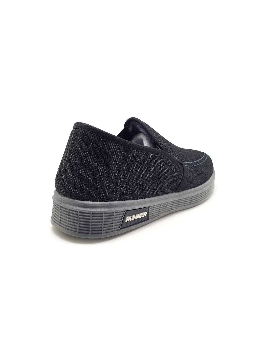 DAVS ZAPATILLA HOMBRE BORREGUITO CÓMODA Y CALENTITA E142NEGRO 6X