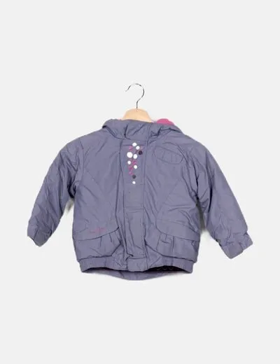 Decathlon Abrigo morado capucha