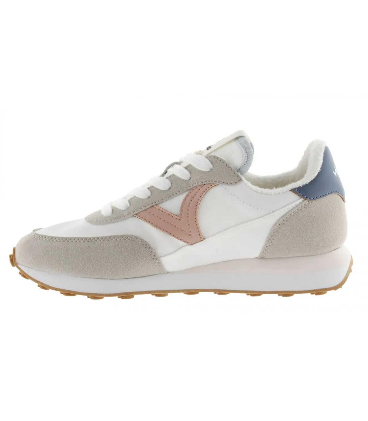 Deportiva cordones mujer Victoria beige y taupe