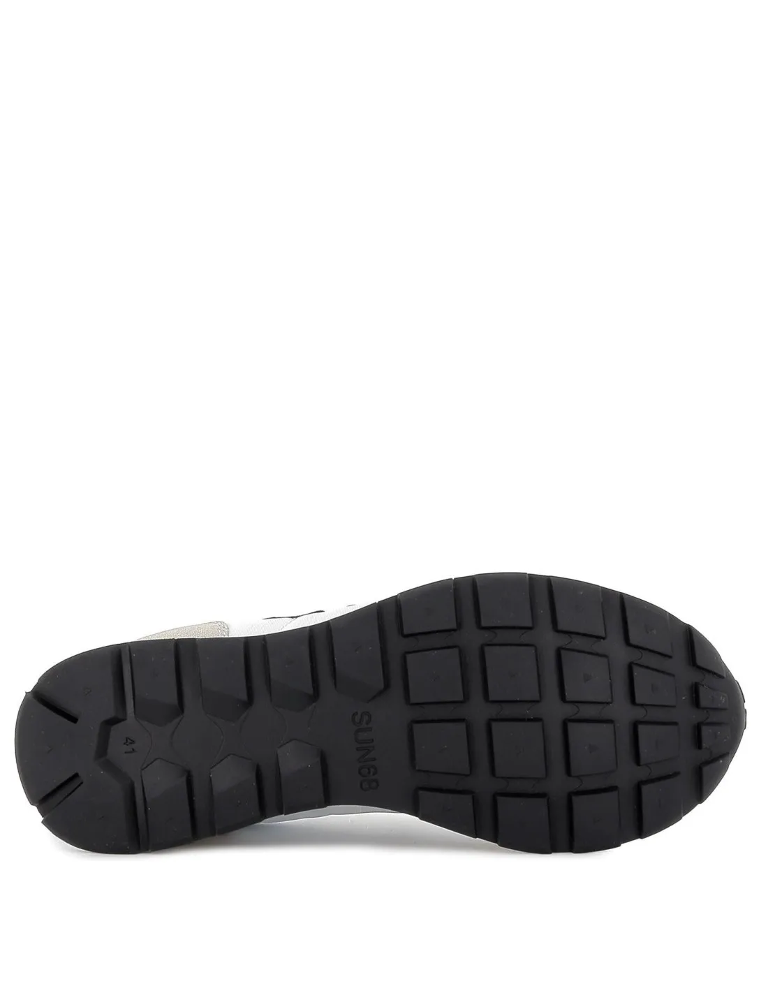 Deportiva nylon plana cordones contraste hombre blanco y beige SUN68