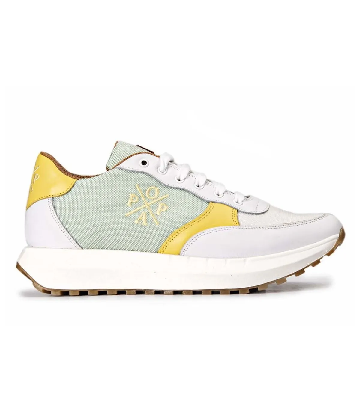Deportivo combinado en color blanco y menta
