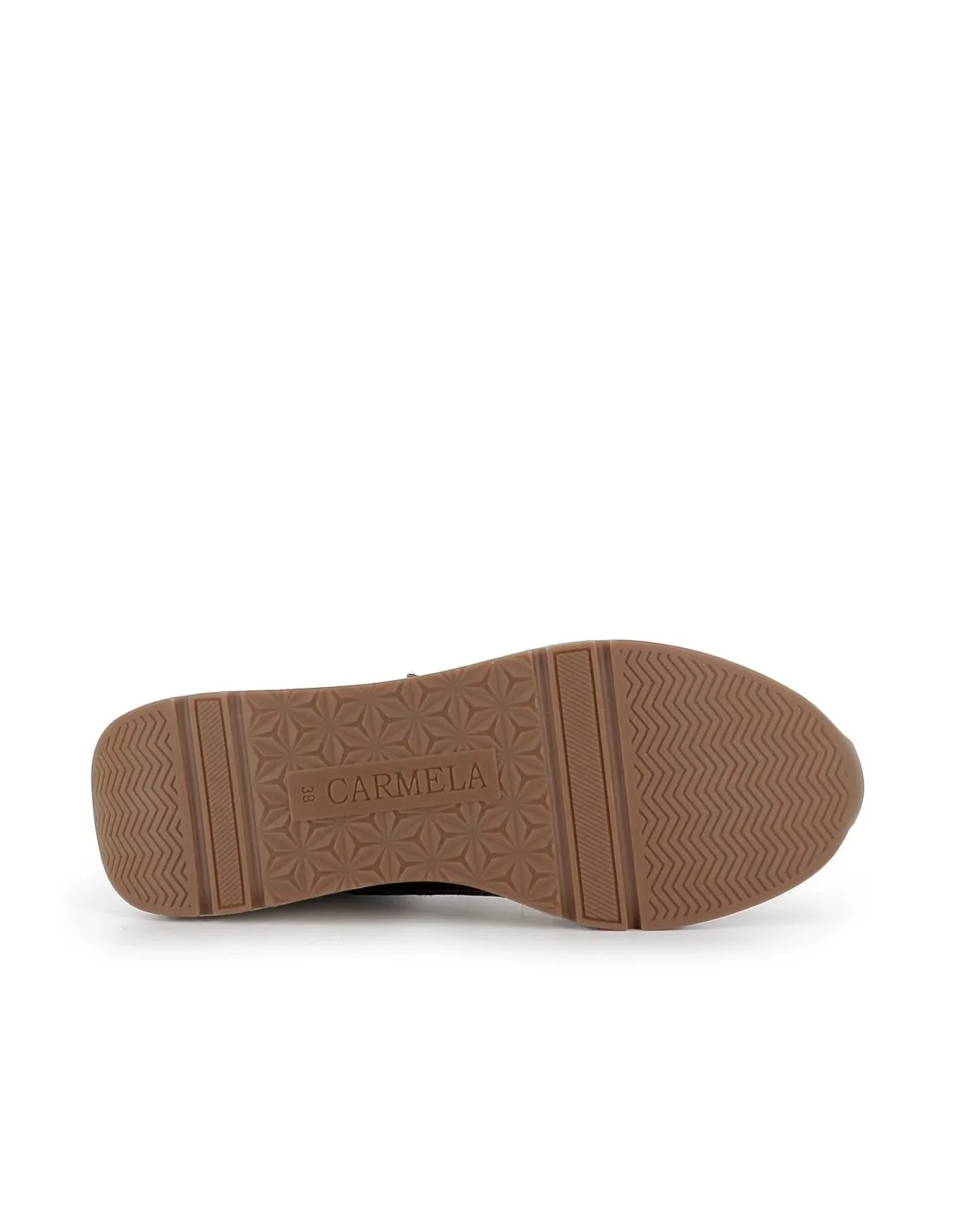 Deportivo cremallera cordones piel camel mujer CARMELA