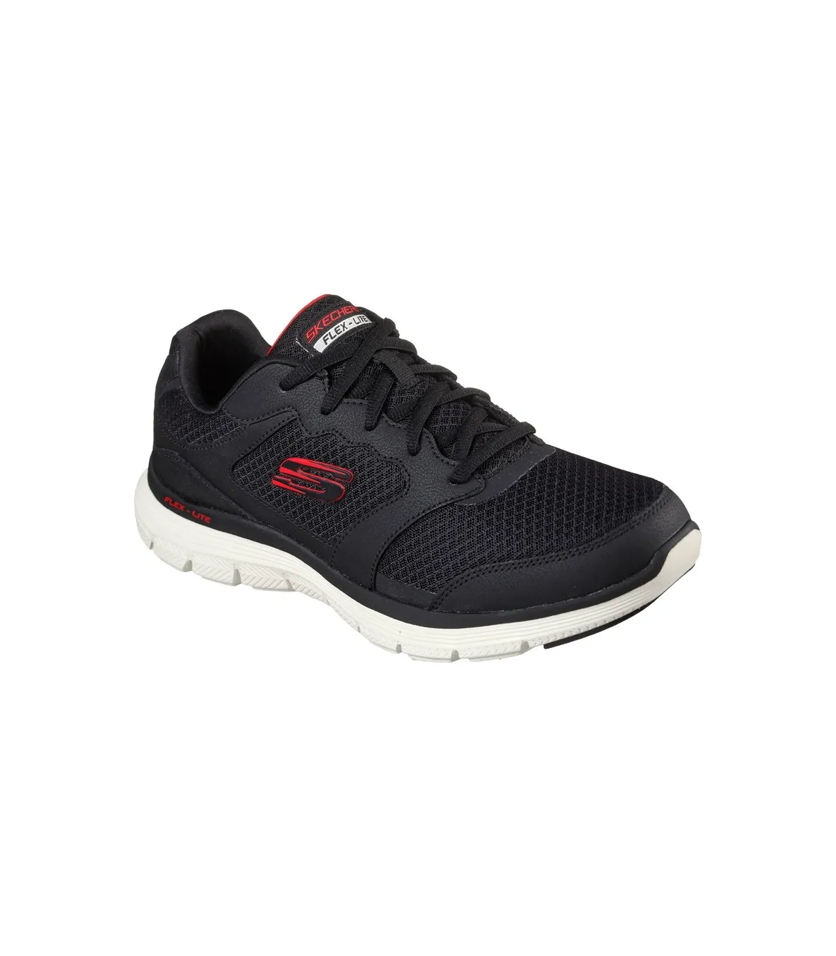 Deportivo de color negro con la suela en blanco