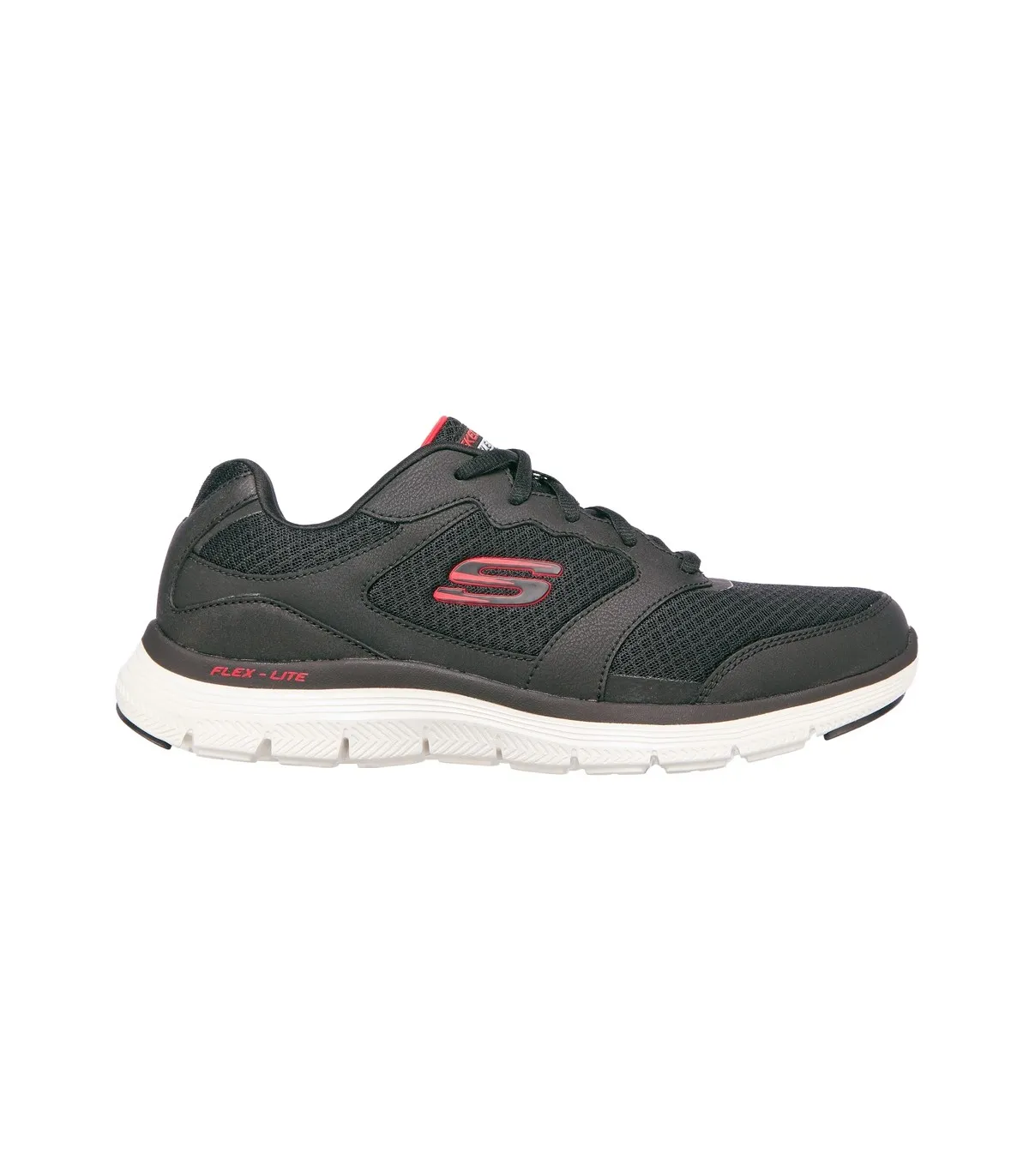 Deportivo de color negro con la suela en blanco