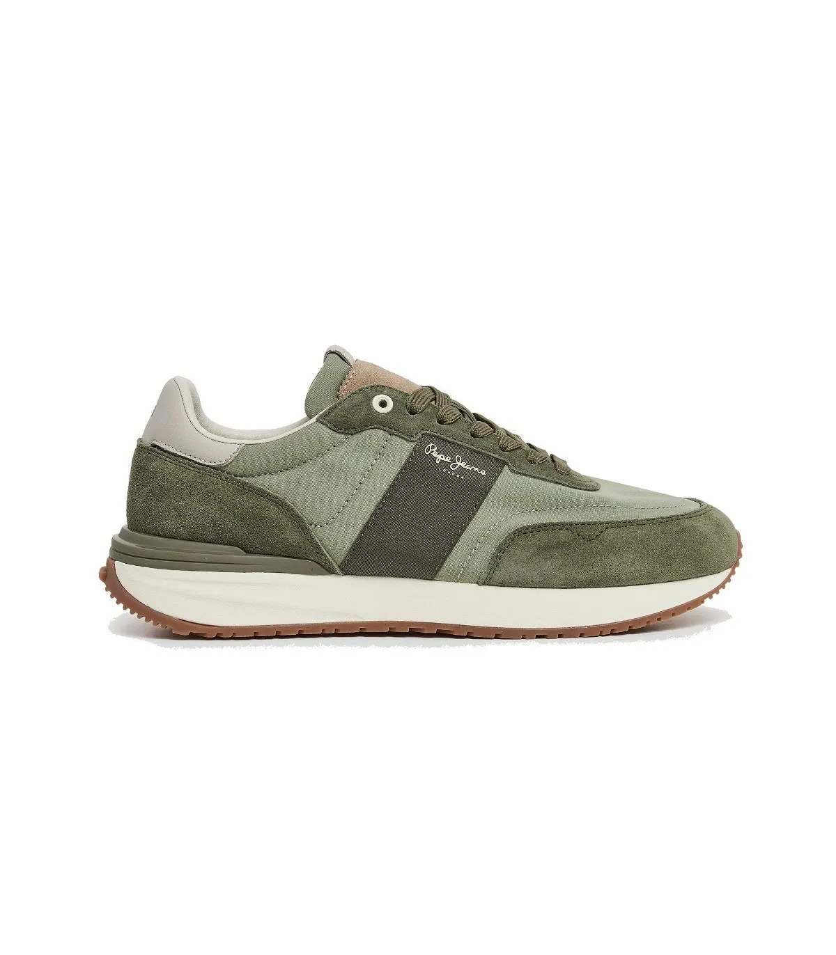 Deportivo hombre verde caqui Pepe Jeans suela blanca