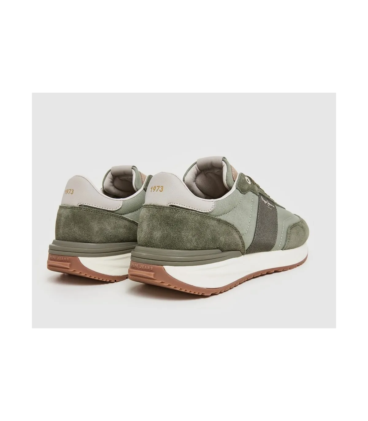 Deportivo hombre verde caqui Pepe Jeans suela blanca