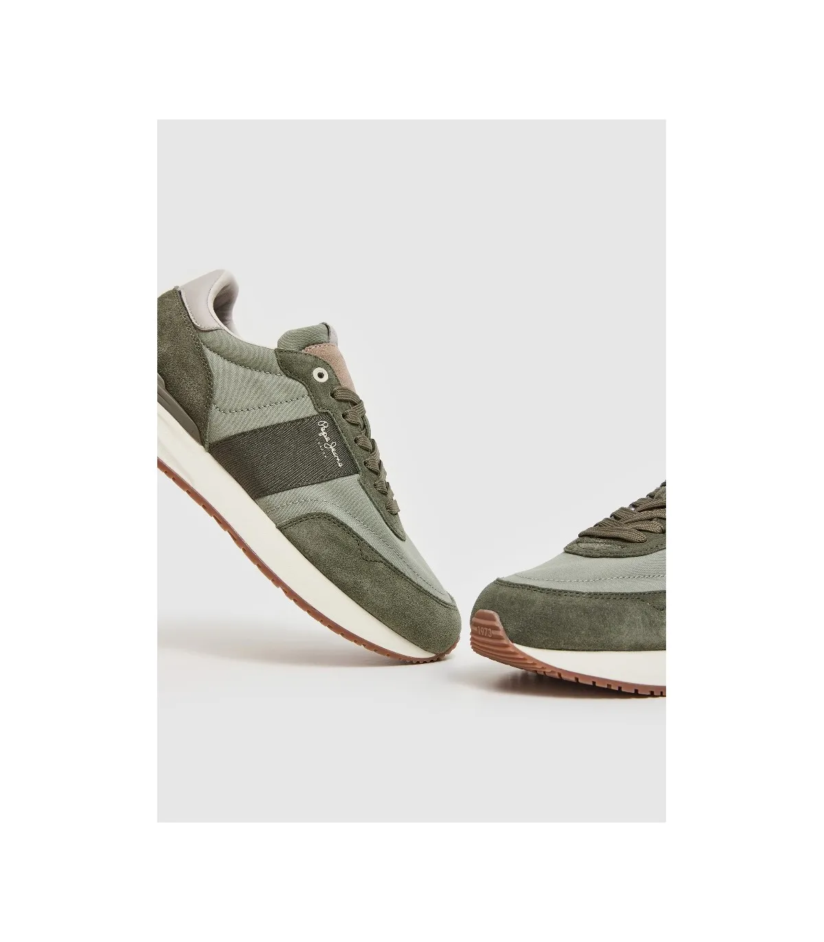 Deportivo hombre verde caqui Pepe Jeans suela blanca