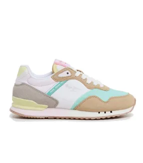 Deportivo mujer blanco, arena y verde Pepe Jeans