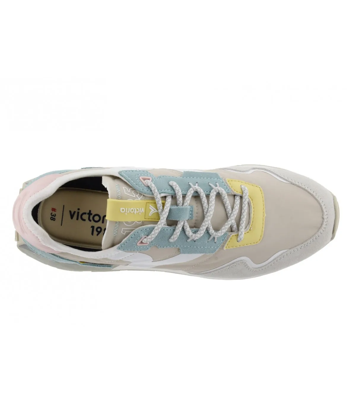 Deportivos beige para mujer
