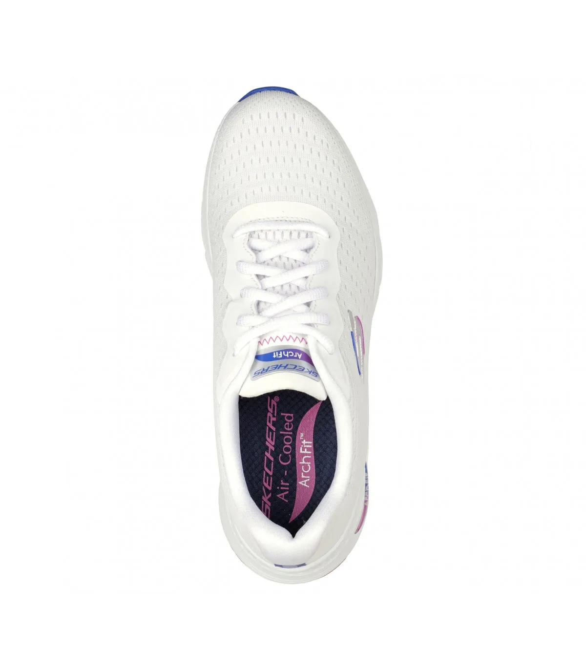 Deportivos de cordones en blanco de mujer