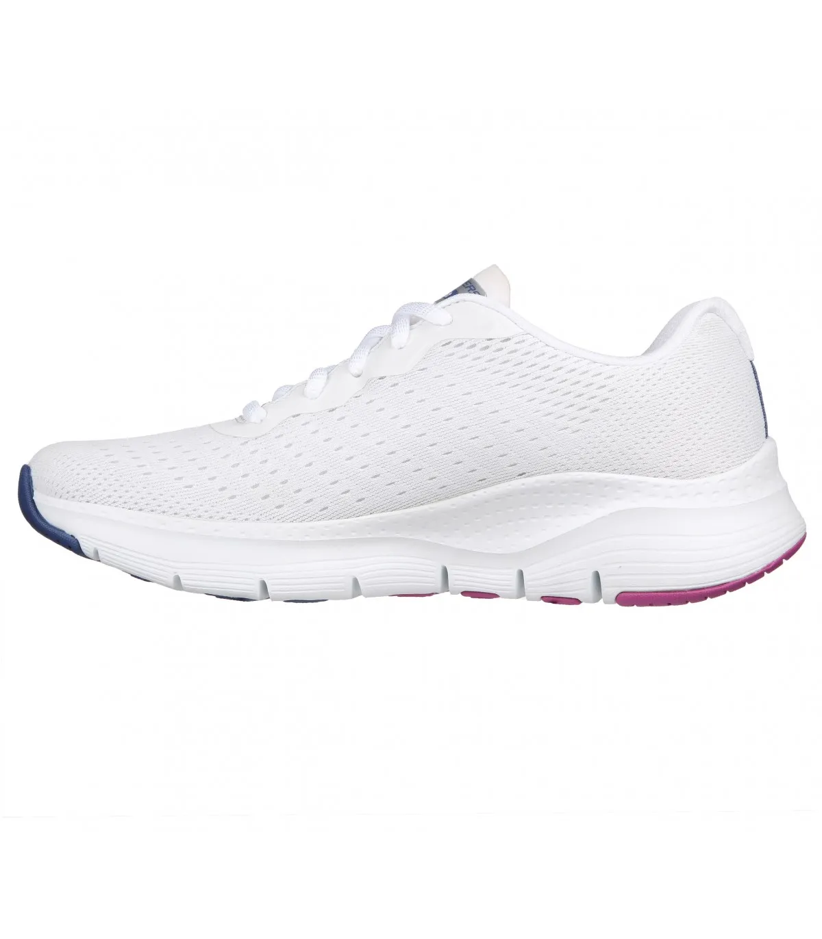 Deportivos de cordones en blanco de mujer