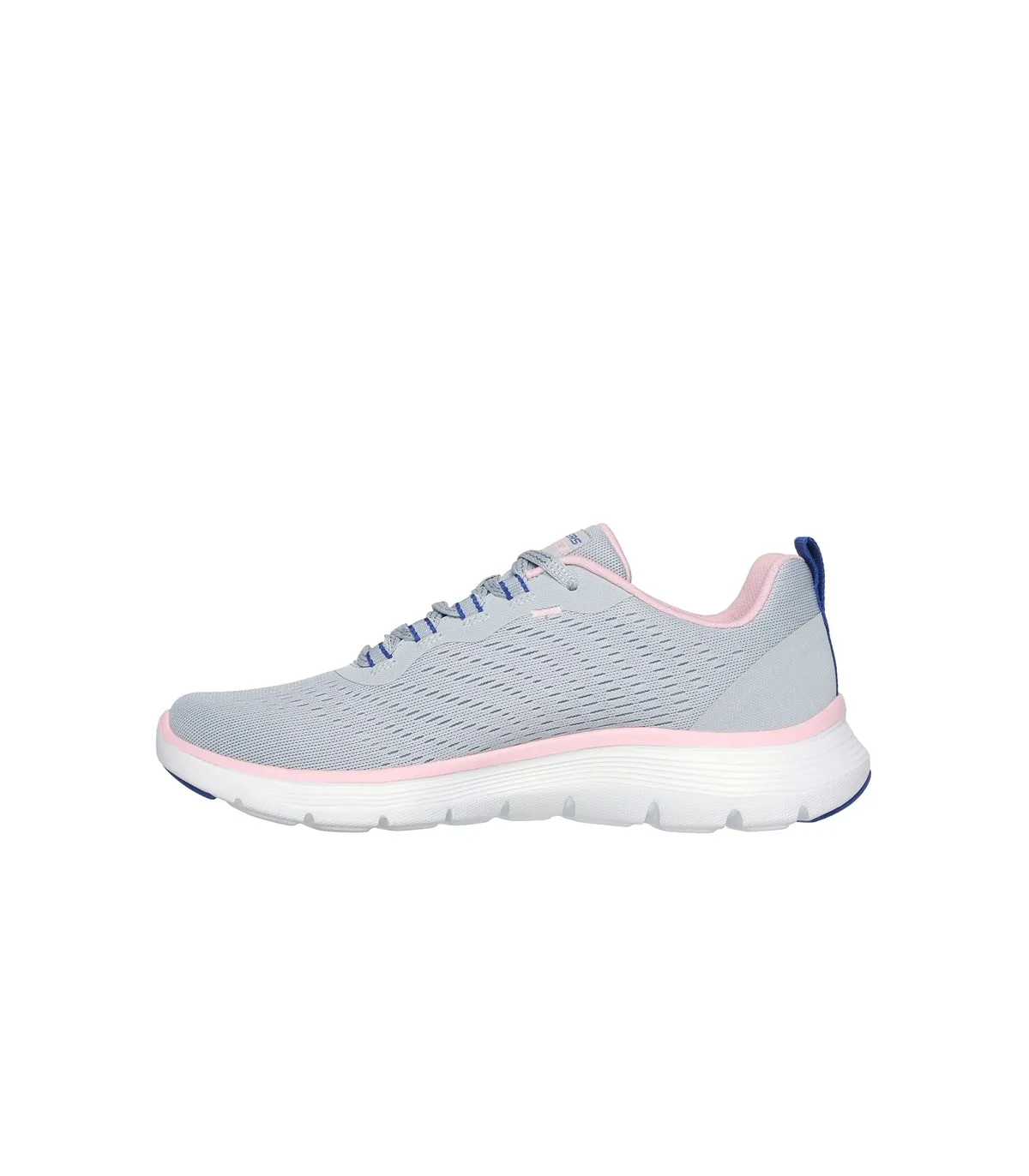 Deportivos gris, cordones blancos