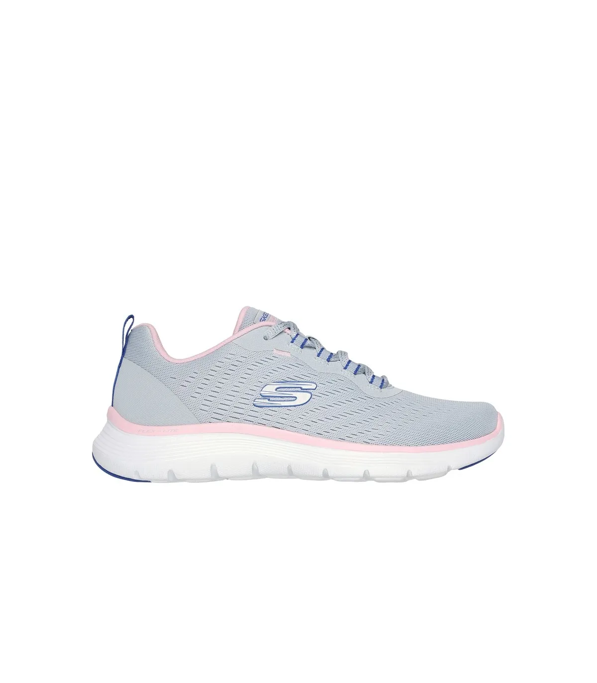 Deportivos gris, cordones blancos