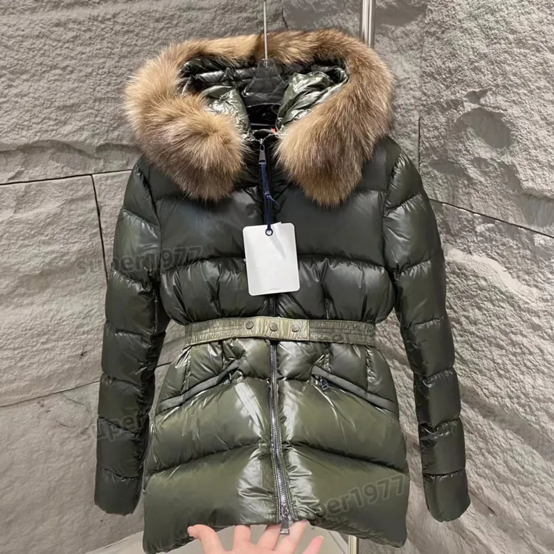 Diseñadora de mujer chaqueta de lujo Invierno Down Jackets Fur Coat