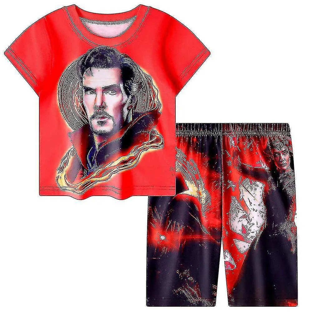 Doctor Strange Estampado Niños Boys Camiseta de Manga Corta + Conjunto de Trajes Cortos