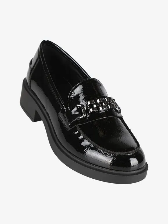 Energy Mocasines clásicos de charol para mujer.