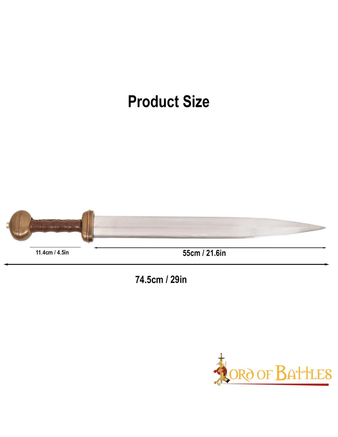 Espada romana tipo gladius vaina de cuero