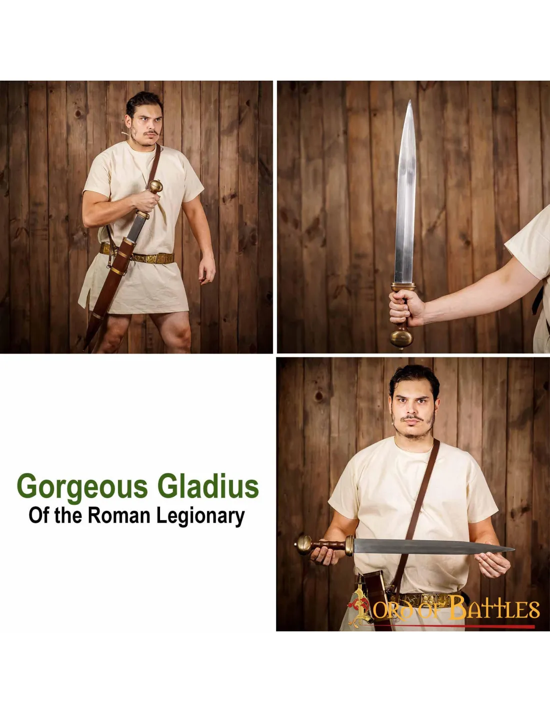 Espada romana tipo gladius vaina de cuero