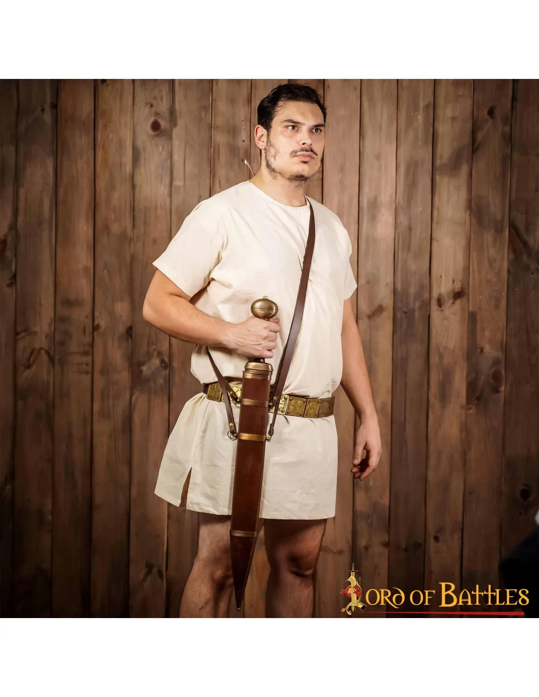 Espada romana tipo gladius vaina de cuero