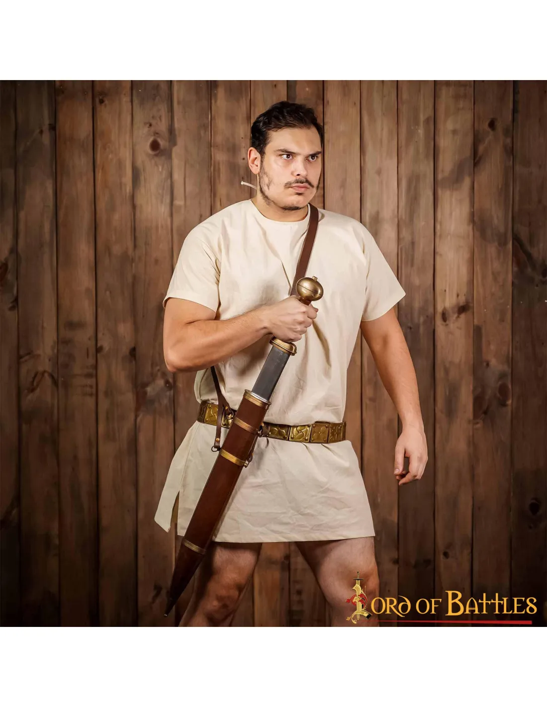 Espada romana tipo gladius vaina de cuero