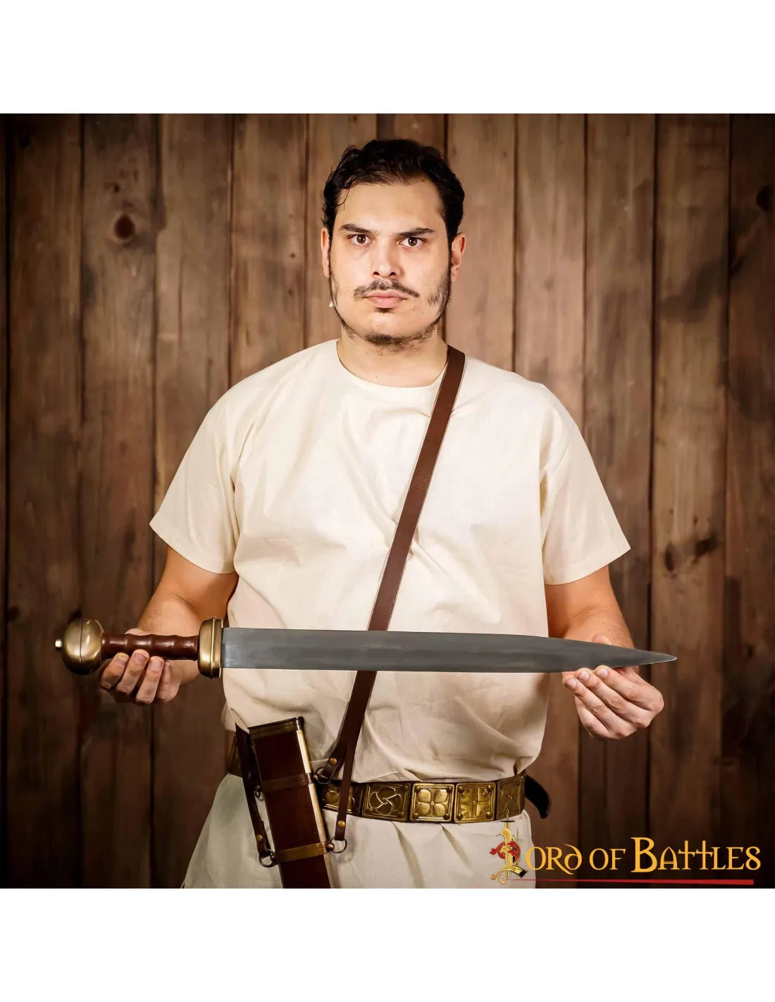 Espada romana tipo gladius vaina de cuero