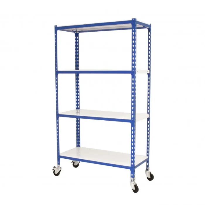 Estantería Metálica Sin Tornillos Kit Simonclick Mobile Superplus 4/400 1500 Azu/Bla 4 baldas Simonrack