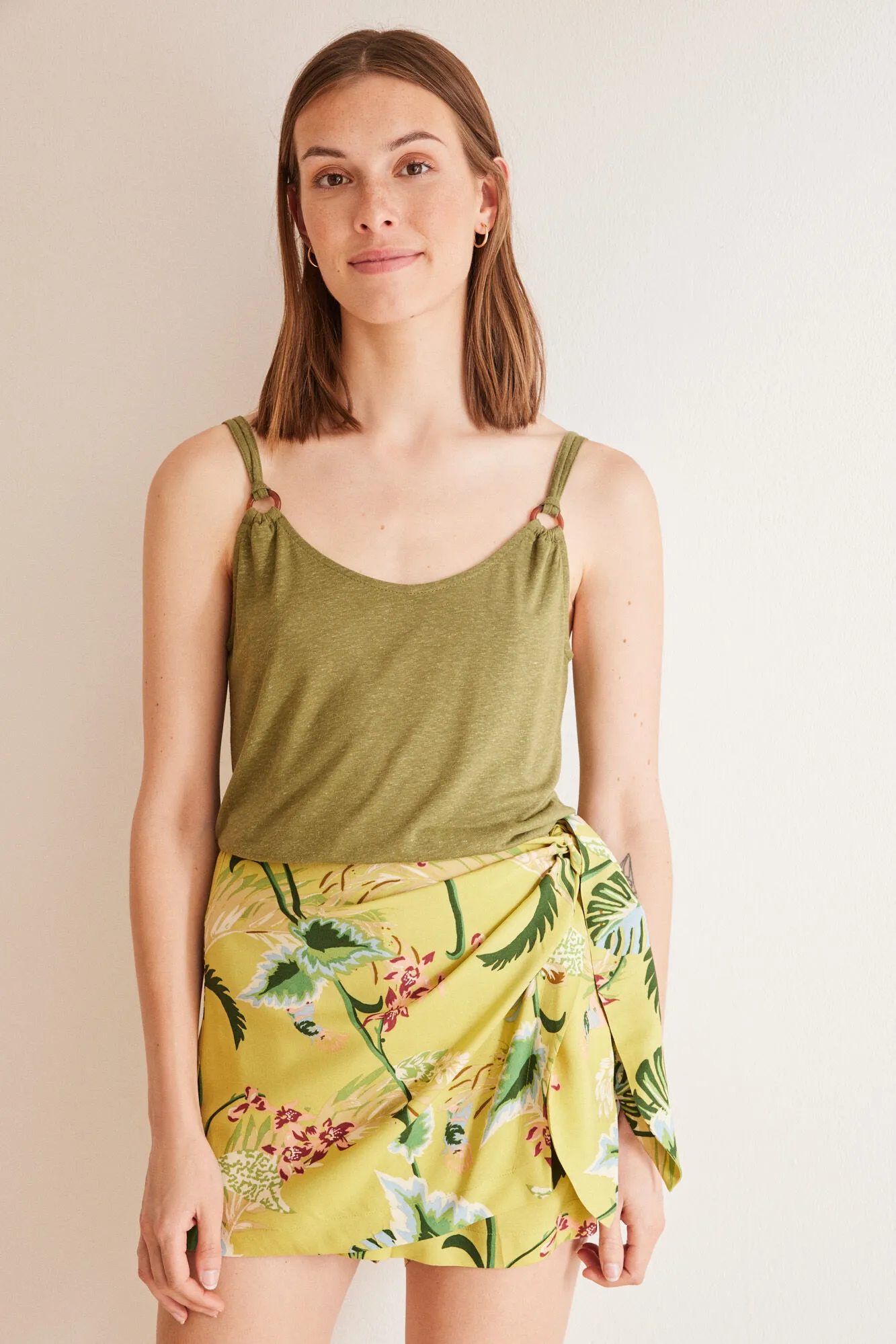 Falda pantalón estampado floral