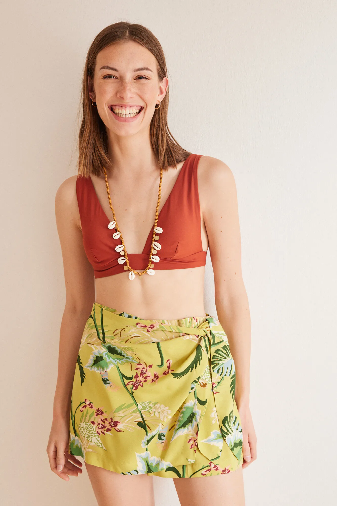 Falda pantalón estampado floral