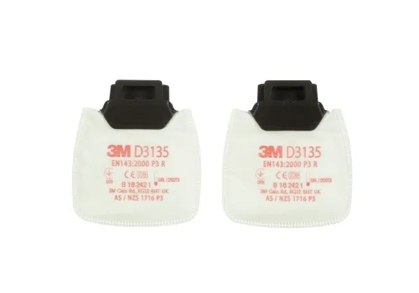 FILTRO DE PARTíCULAS 3M SECURE CLICK D3135 P3 R, PARA MASCARILLAS SERIE HF800, 1 PAR