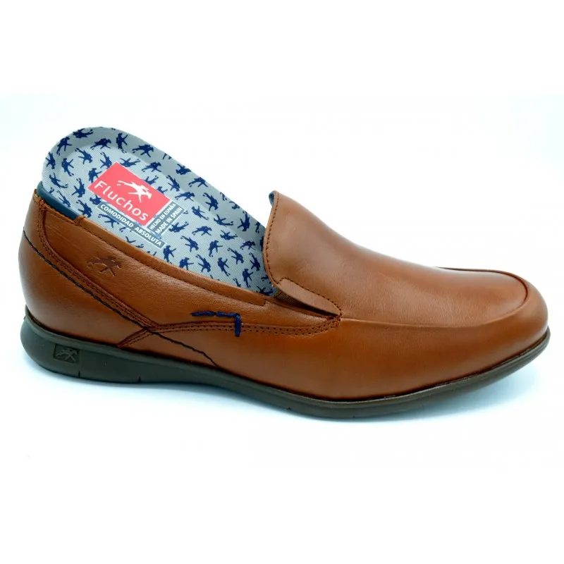 FLUCHOS 9762 VACHETA CUERO  ZAPATO SIN CORDONES, PLANTILLA EXTRAIBLE.