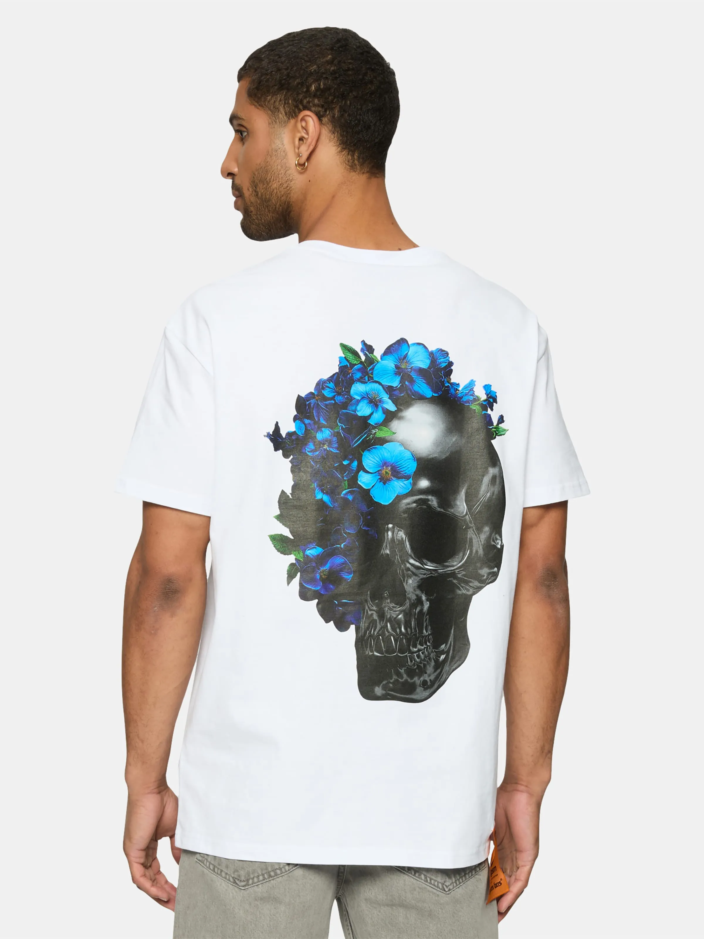 FORGOTTEN FACES FORGOTTEN FACES FLOWERED SKULL OVERSIZE TSHIRTS