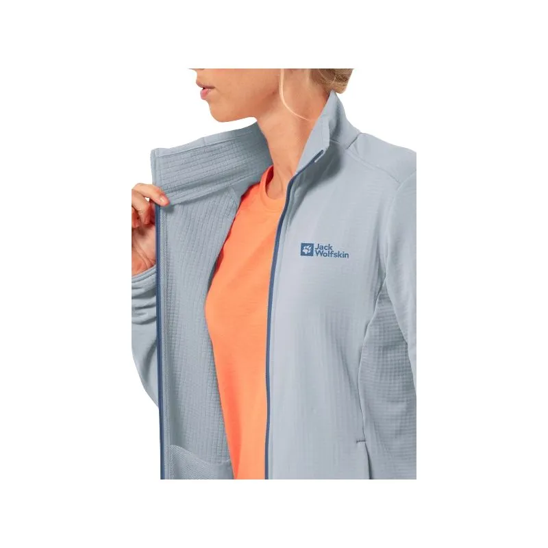 Forro polar JACK WOLSKINS Kolbenberg fz para mujer (azul suave)
