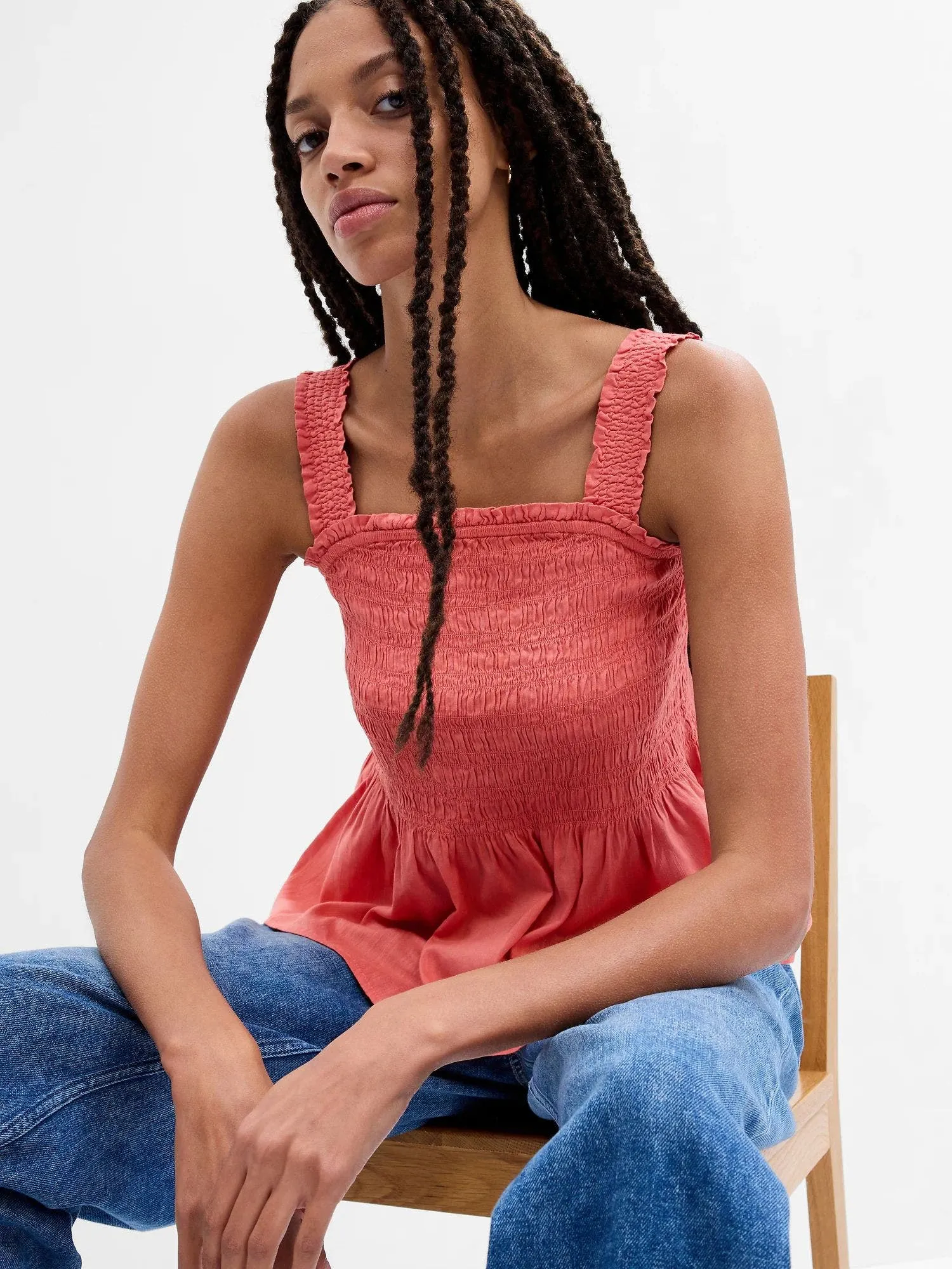 GAP Blusa GAP Panal de Abeja Sin Manga Mujer