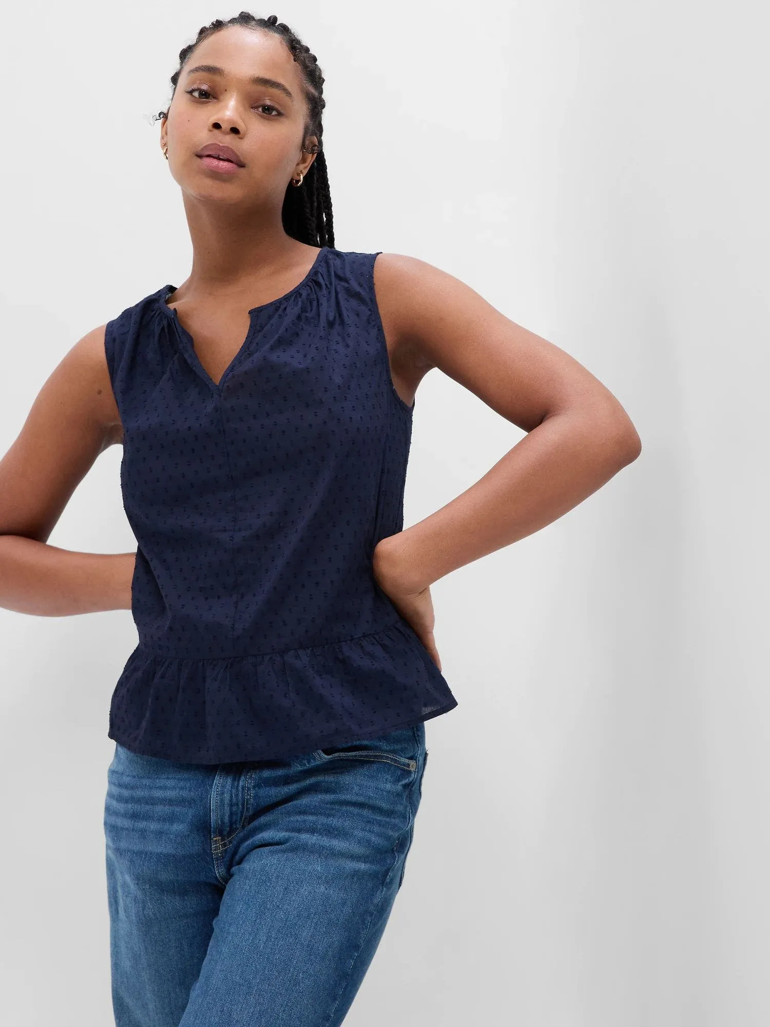GAP Blusa Gap Sin Manga Mujer Azul Marino