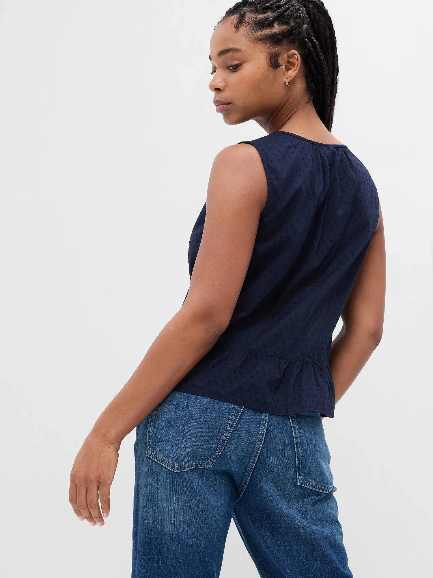 GAP Blusa Gap Sin Manga Mujer Azul Marino