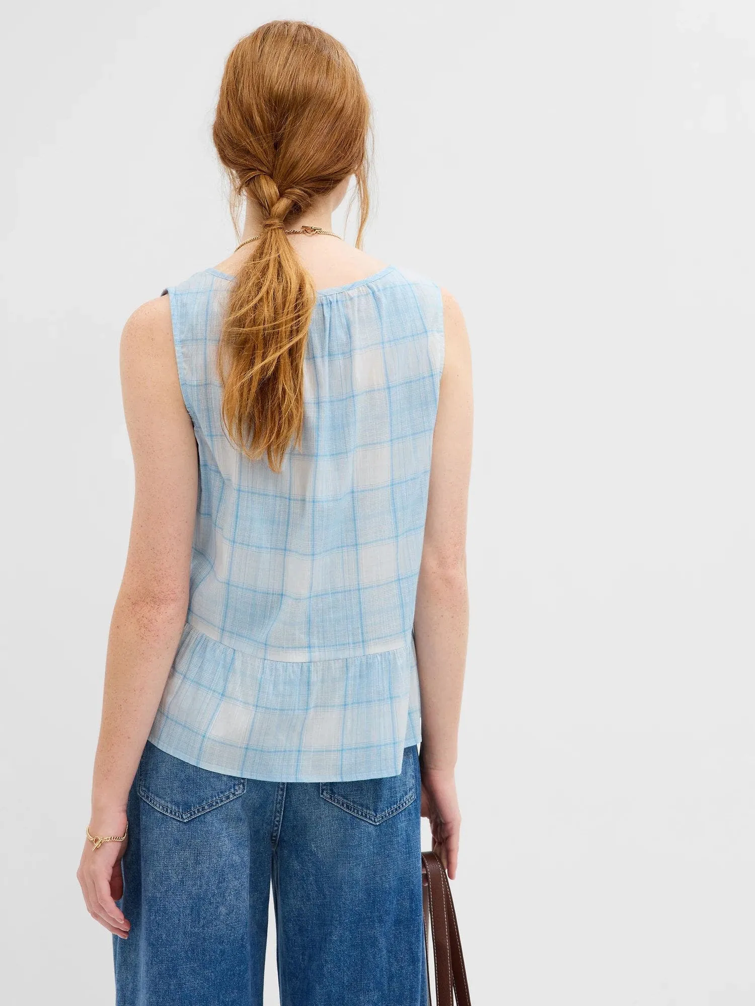 GAP Blusa Gap Sin Manga Mujer Azul
