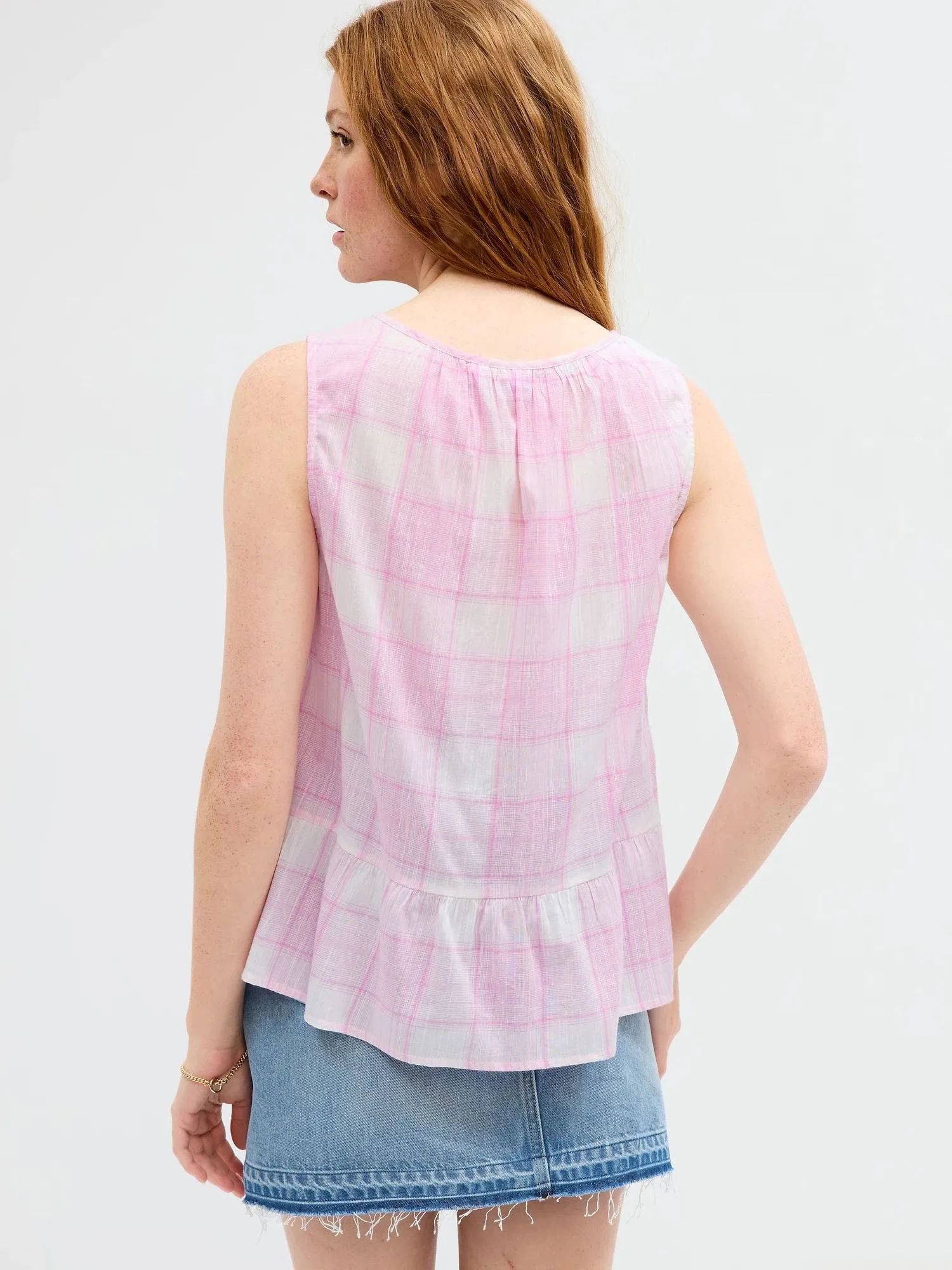 GAP Blusa Gap Sin Manga Mujer Rosado