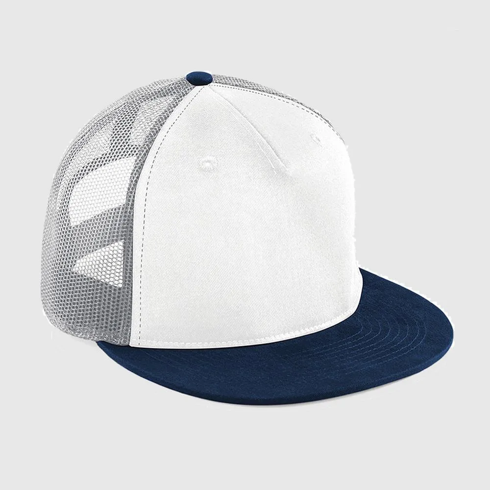 GORRA 5 PANELES MESH SNAPBACK COLOR BLANCOMARINOGRIS.