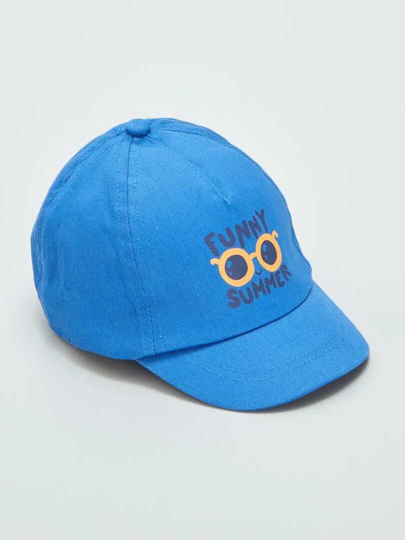 GORRA DE TELA ESTAMPADA  AZUL