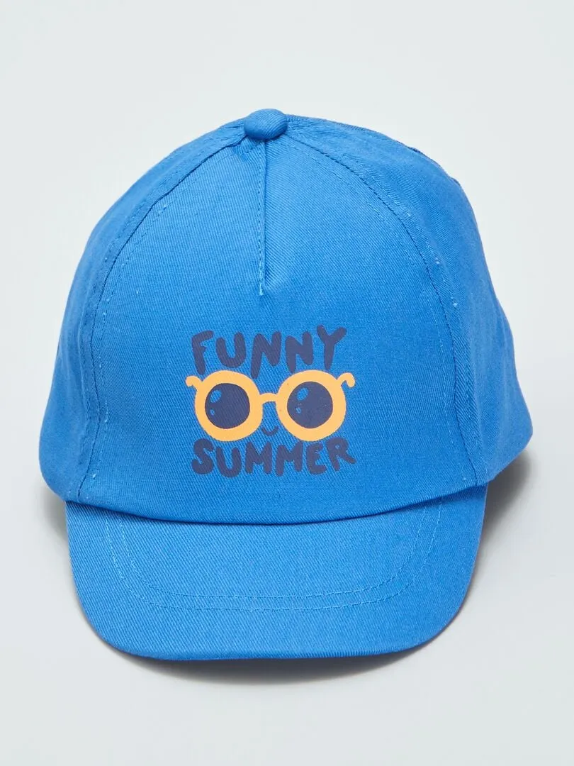 GORRA DE TELA ESTAMPADA  AZUL