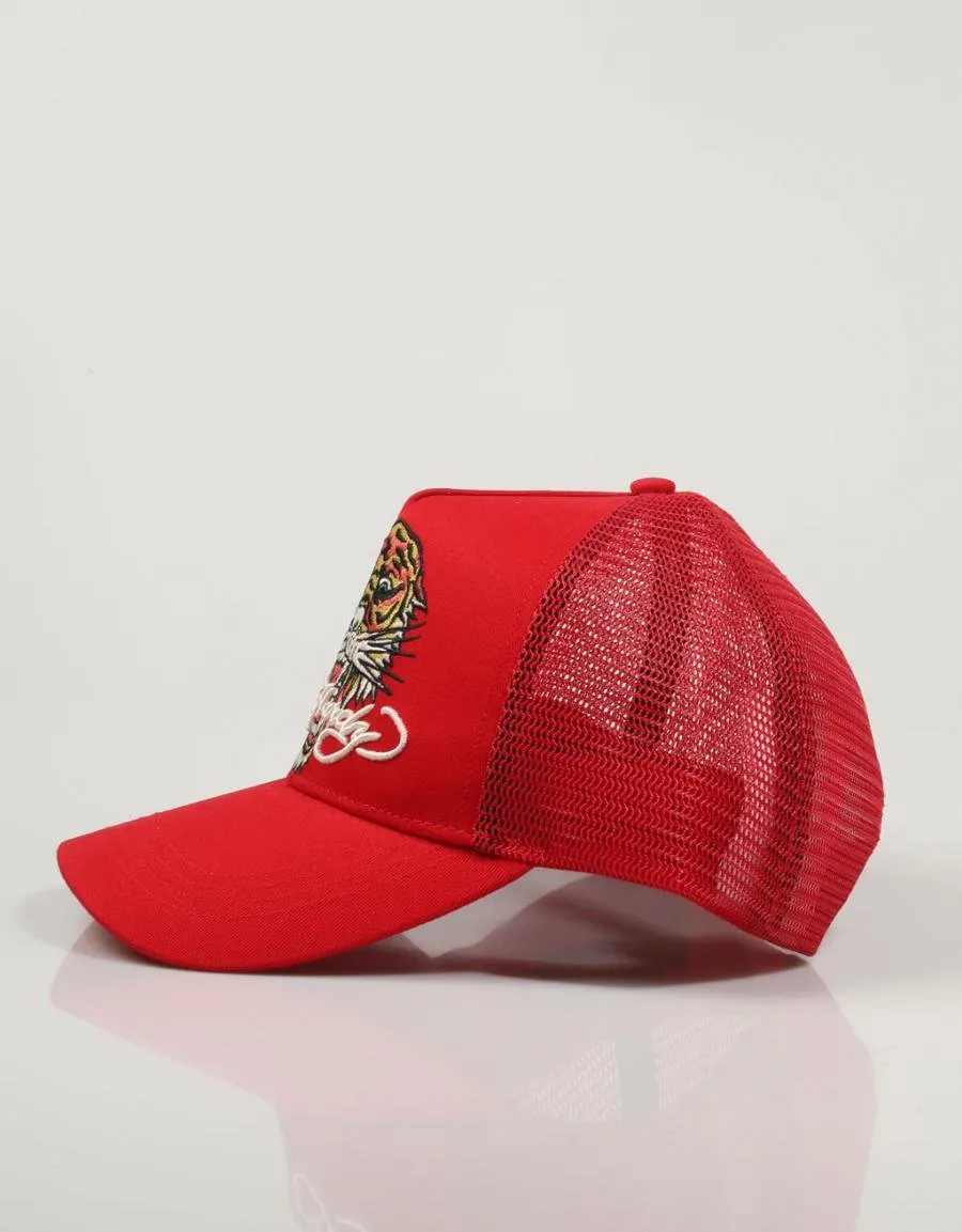  gorra ED HARDY Roar Twill Front Mesh Trucker en Rojo 79179