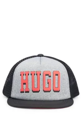 Gorra para niños en punto elástico y malla con logo
