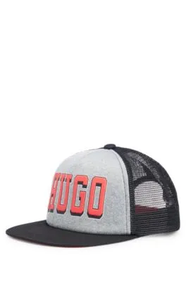 Gorra para niños en punto elástico y malla con logo