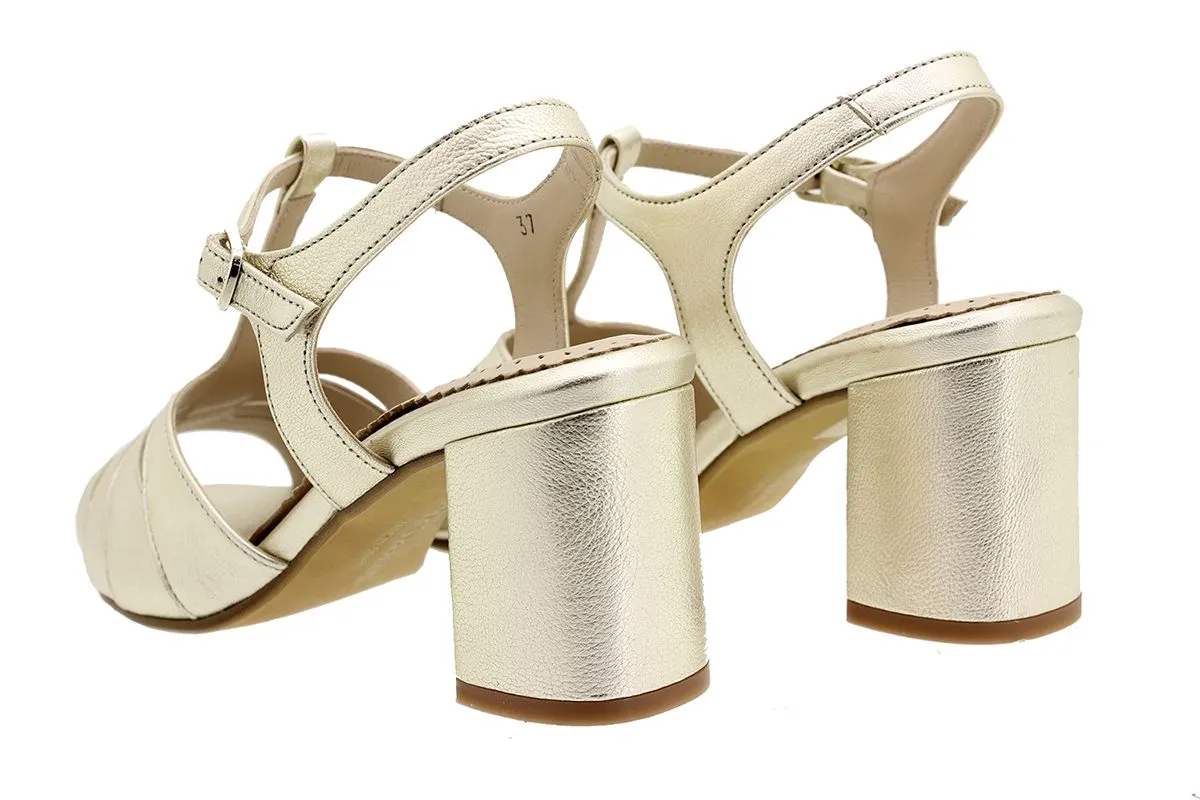 Heel Sandal Platinum Metal
