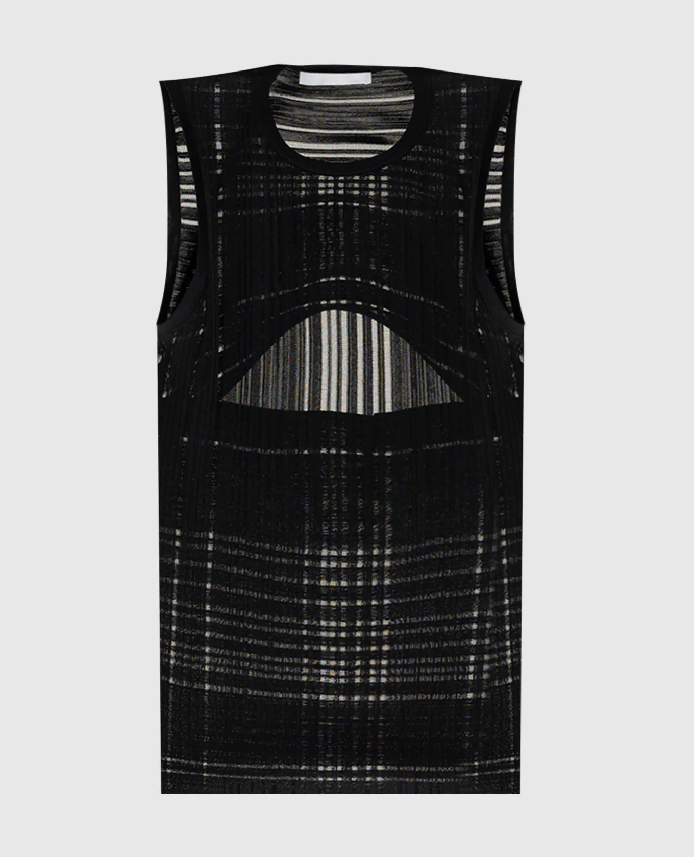Helmut Lang Black top with a figured neckline