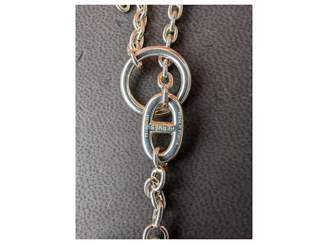 Hermès Collar Farandole de 160 cm en plata esterlina 925 con caja Hardware de plata 